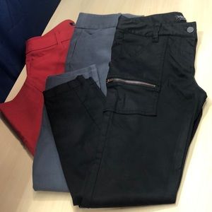 Loft Bundle 3 size 4 petites 2 dress pants 1 cargo